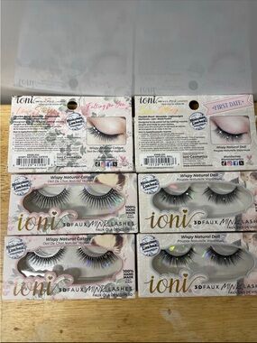 ioni 3D Faux Mink Wispy Natural Lashes - Black